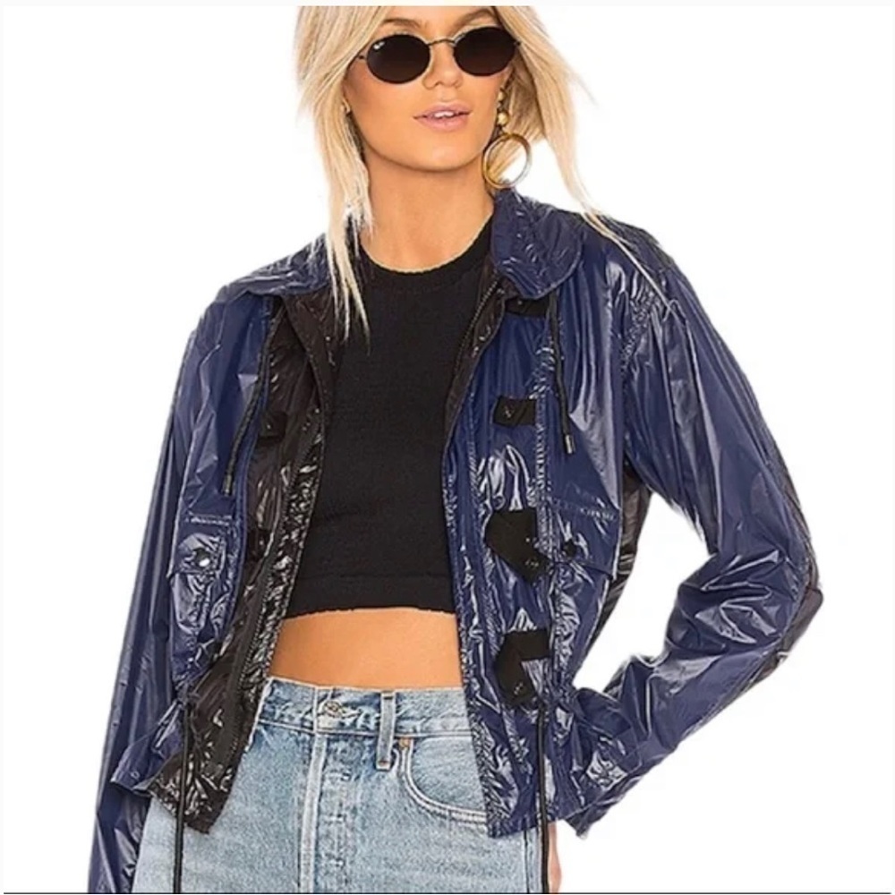 Current/elliott black and blue Rictus jacket windbreaker